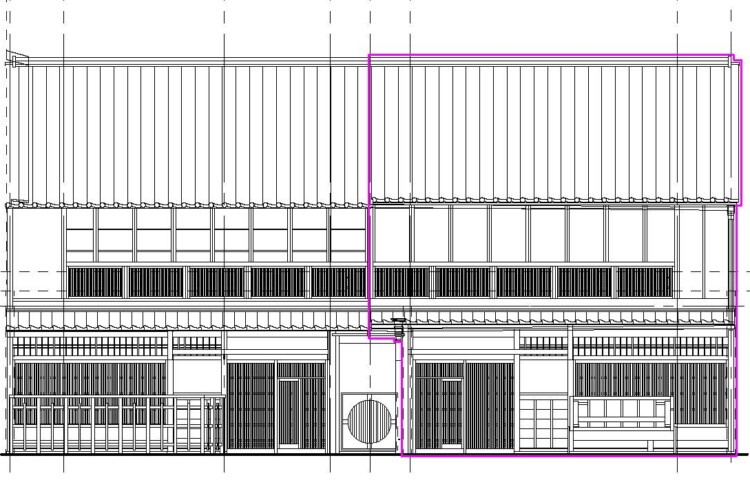 改修計画立面図